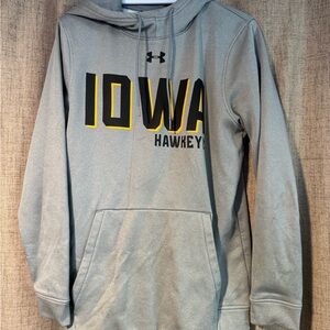 Under Armour Gray and Yellow Iowa Hawkeyes Hoodie